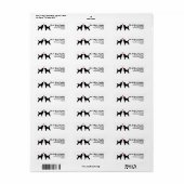 Black Speelgoed Podle Silhouettes met hartadres Etiket (Full Sheet)