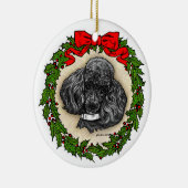 Black Speelgoed Poodle Art van Glenda S. Harlan Keramisch Ornament (Rechts)