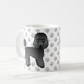 Black Speelgoed Poodle Cute Cartoon Dog Koffiemok (Voorkant links)