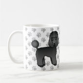 Black Speelgoed Poodle Cute Cartoon Dog Koffiemok (Links)