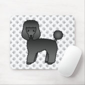Black Speelgoed Poodle Cute Cartoon Dog Muismat (Met muis)