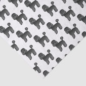 Black Speelgoed Poodle Cute Cartoon Dog Patroon Tissuepapier (Detail)