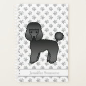 Black Speelgoed Poodle Cute Cartoon Dog & Text Planner (Voorkant)