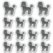 Black Speelgoed Poodle Cute Cartoon Dogs Sticker (Voorkant)