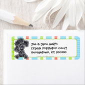 Black Speelgoed Poodle Fun Stripes Etiket (Insitu)