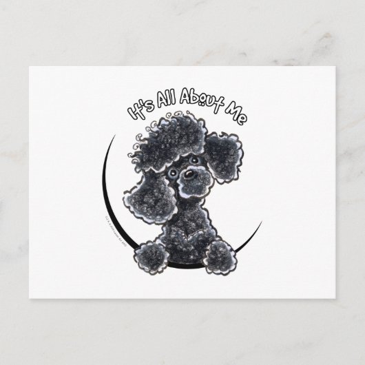 Black Speelgoed Poodle IAAM Briefkaart (Voorkant)