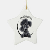 Black Speelgoed Poodle IAAM Keramisch Ornament (Rechts)