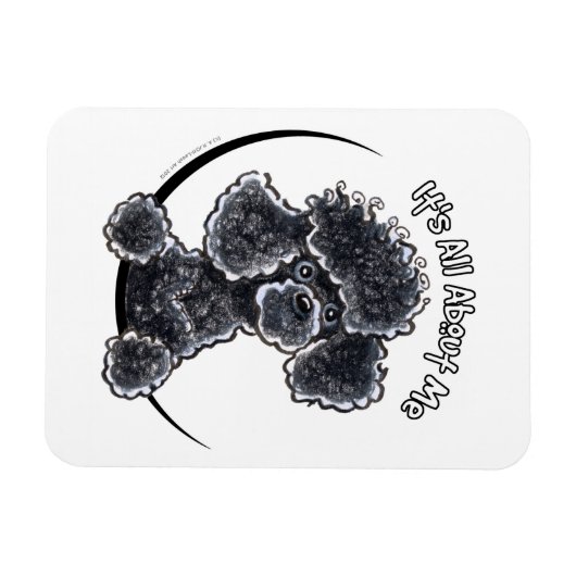 Black Speelgoed Poodle IAAM Magneet (Horizontaal)