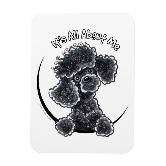 Black Speelgoed Poodle IAAM Magneet (Verticaal)