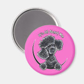 Black Speelgoed Poodle IAAM Magneet (Voorkant / Achterkant)