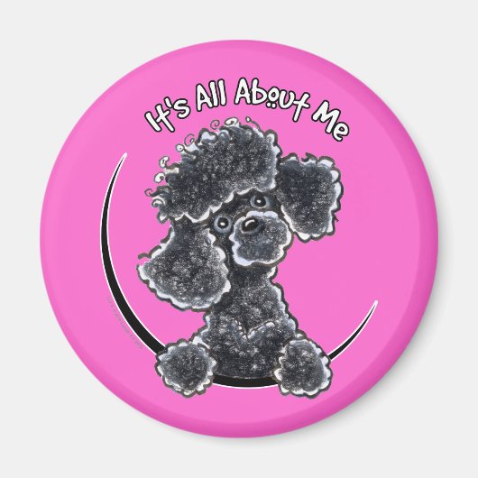 Black Speelgoed Poodle IAAM Magneet (Voorkant)