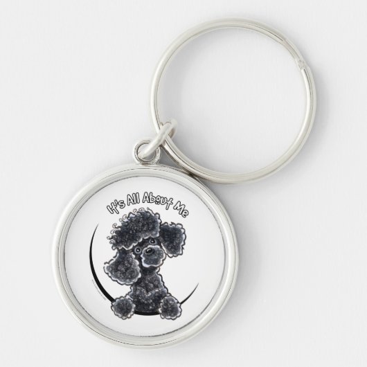 Black Speelgoed Poodle IAAM Sleutelhanger (Voorkant)