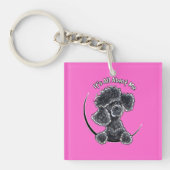 Black Speelgoed Poodle IAAM Sleutelhanger (voorkant)
