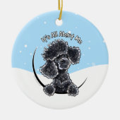 Black Speelgoed Poodle over me kerstmis Keramisch Ornament (Voorkant)