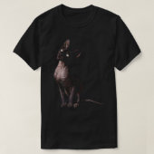Black Sphynx Cat Goth and Death Metal  T-shirt (Design voorkant)