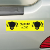 Black Spider CRAWLING-Bumpersticker Bumpersticker (Op auto)
