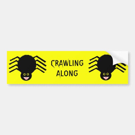 Black Spider CRAWLING-Bumpersticker Bumpersticker (Voorkant)