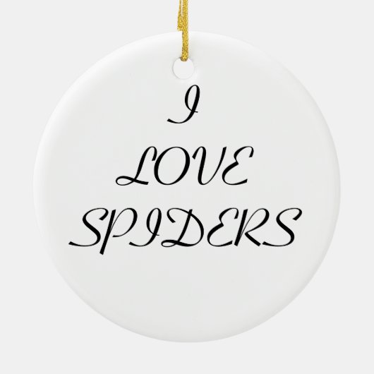 Black Spider Custom I Love Spiers Keramisch Ornament (Achterkant)