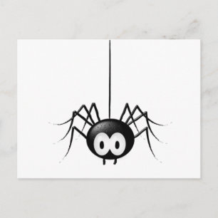 Black Spider Cute Halloween Gift Briefkaart