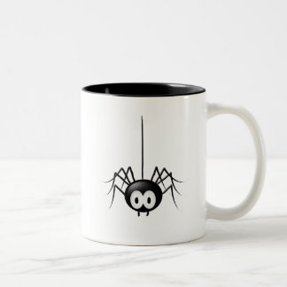 Black Spider Cute Halloween Gift Tweekleurige Koffiemok