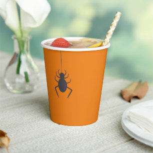 Black Spider Halloween feest Papieren Bekers
