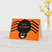 Black Spider Halloween-kaart Kaart (Gele Bloem)