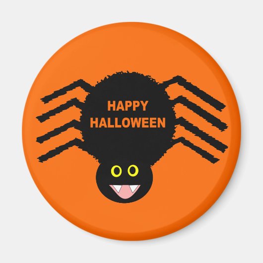 Black Spider Halloween Magnet (Voorkant)