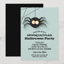 Black Spider Halloween Party