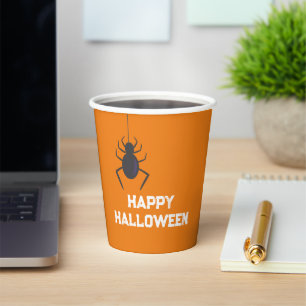 Black Spider Halloween Party Papieren Bekers