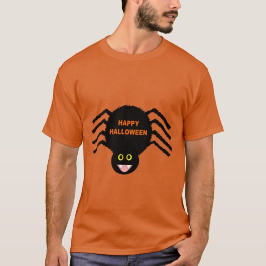 Black Spider Halloween T-shirt (Voorkant)