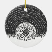 Black Spider Insect Halloween 2021 Keramisch Ornament (Achterkant)