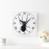 Black Spider Square Roman Numeras Clock Vierkante Klok (Huis)