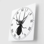 Black Spider Square Roman Numeras Clock Vierkante Klok (Hoek)