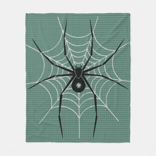 Black Spider Throw Blanket Fleece Deken (Voorkant)
