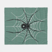Black Spider Throw Blanket Fleece Deken (Voorkant (Horizontaal))