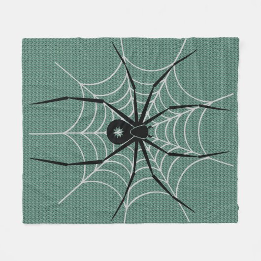 Black Spider Throw Blanket Fleece Deken (Voorkant (Horizontaal))