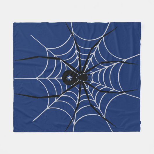 Black Spider Throw Blanket Fleece Deken (Voorkant (Horizontaal))