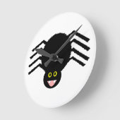 Black Spider Wall Clock Ronde Klok (Hoek)
