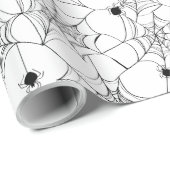 Black Spider Web Halloween Cadeaupapier (Rol Hoek)