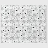 Black Spider Web Halloween Cadeaupapier (Vlak)