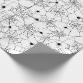 Black Spider Web Halloween Cadeaupapier (Hoek)