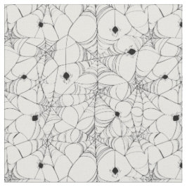 Black Spider Web Halloween Stof