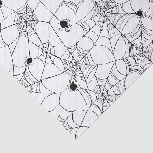 Black Spider Web Halloween Tissuepapier (Detail)