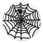 "Black Spider Web" Keramische Knop (Voorkant)