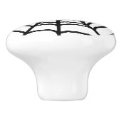 "Black Spider Web" Keramische Knop (Zijkant)