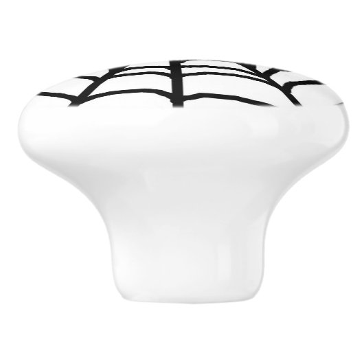 "Black Spider Web" Keramische Knop (Zijkant)