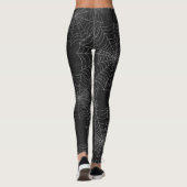 Black Spider Web Witch Kostuum Leggings (Achterkant)