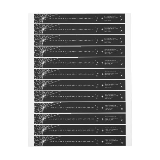 Black Spider Web Wraparound adreslabel (Vel)