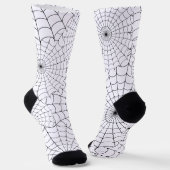 Black Spiderweb Halloween Sokken (Gebogen)