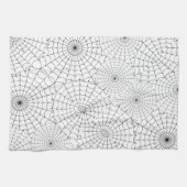 Black Spiderwebs Halloween Theedoek (Horizontaal)